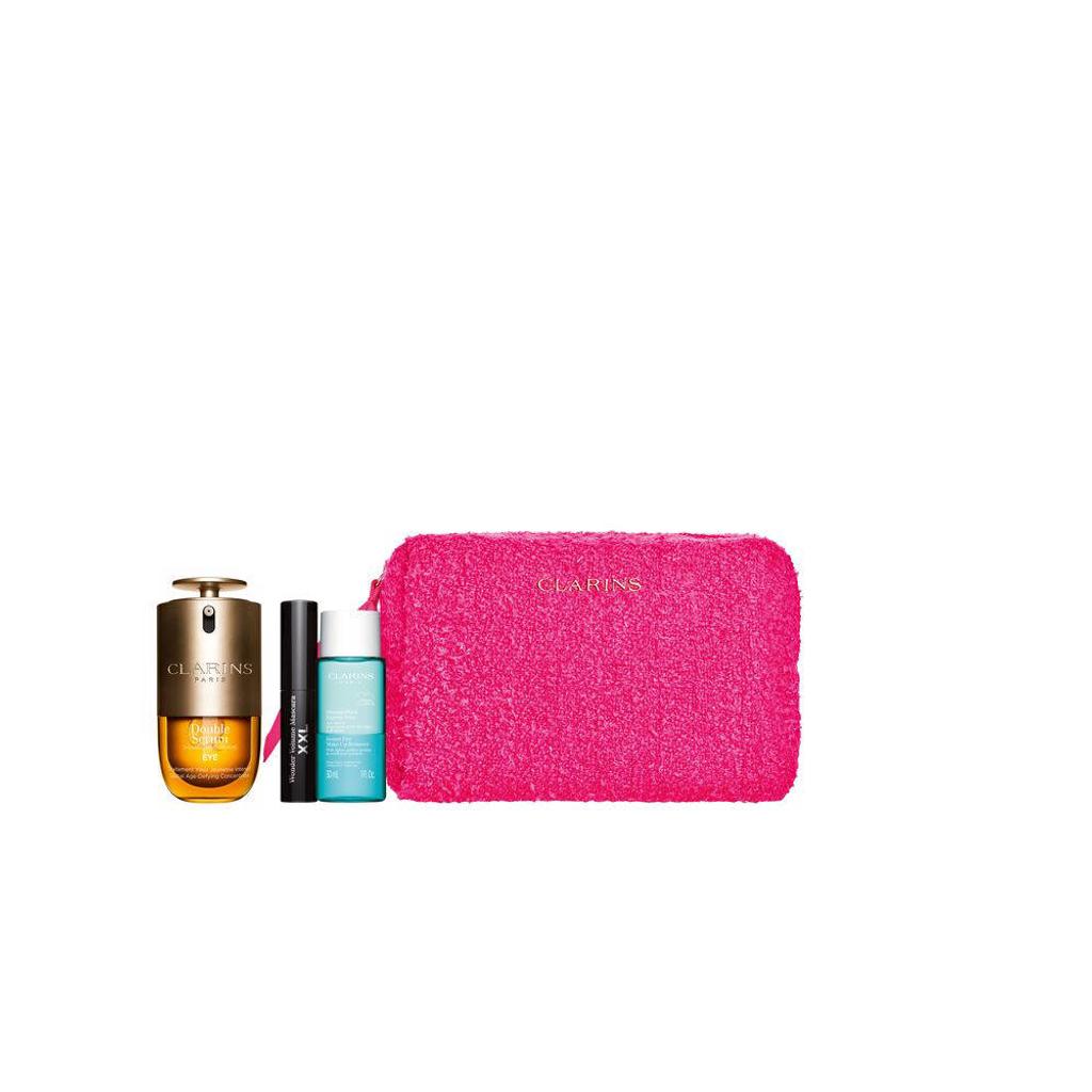 Clarins Set - Double Serum Eye 20 ml + Instant Eye Make-up Remover 30 ml + Wonder Volume Mascara XXL 3 ml