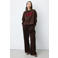 Grace & Mila sweater met tekst - bruin/rood