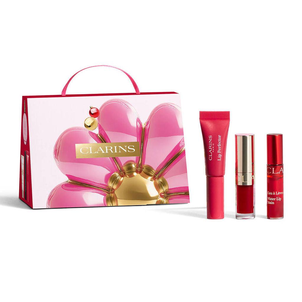 Clarins Set - Lip Perfector 5 ml + Lip Comfort Oil 1,4 ml + Water Lip Stain 2,8 ml