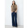 Grace & Mila gilet met panterprint - bruin/ecru