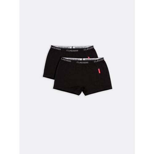Claesen’s Meisjes Boxershort 2-Pack Zwart – Black