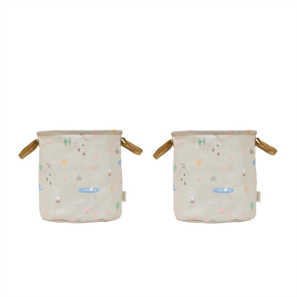 OYOY Mini opbergmand Deer & Duck (set van 2)