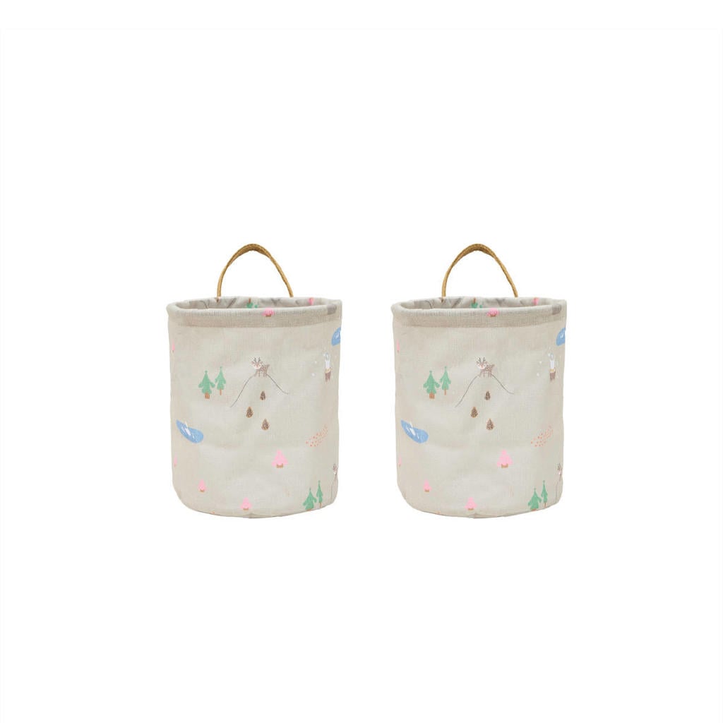 OYOY Mini opbergmand Deer & Duck (set van 2)