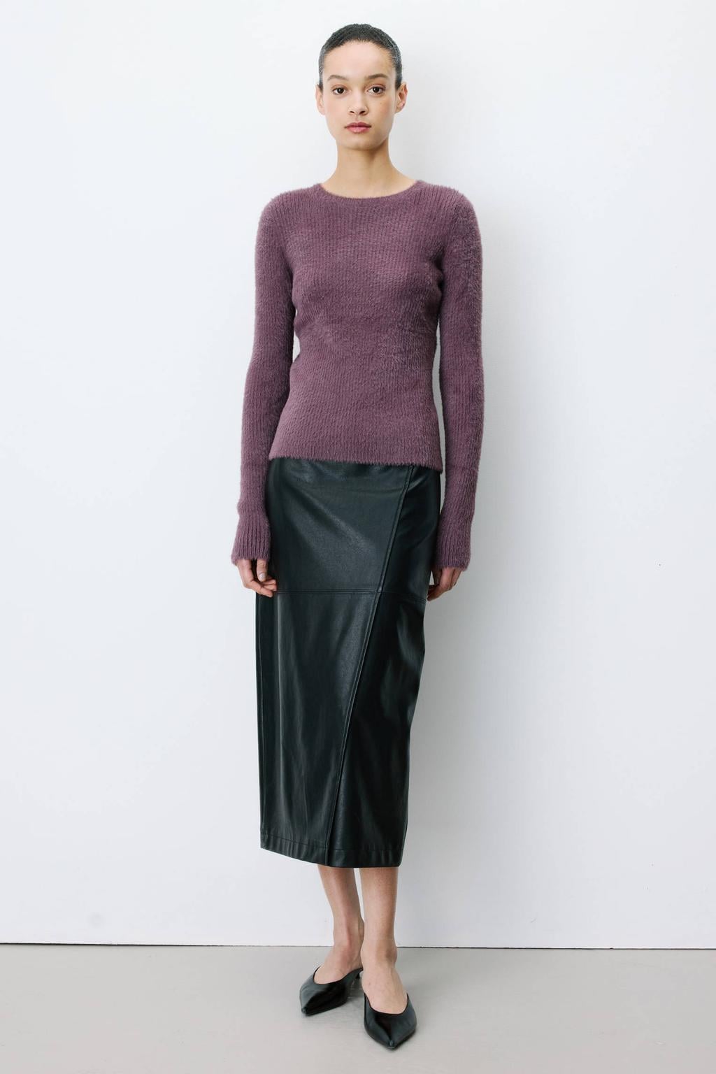 Grace & Mila gebreide trui - aubergine