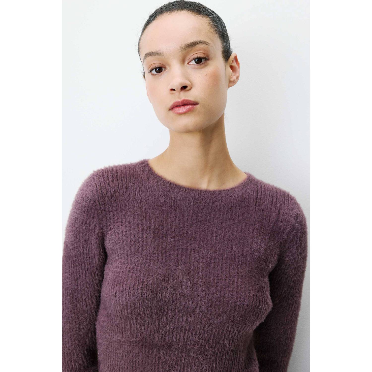 Grace & Mila gebreide trui aubergine