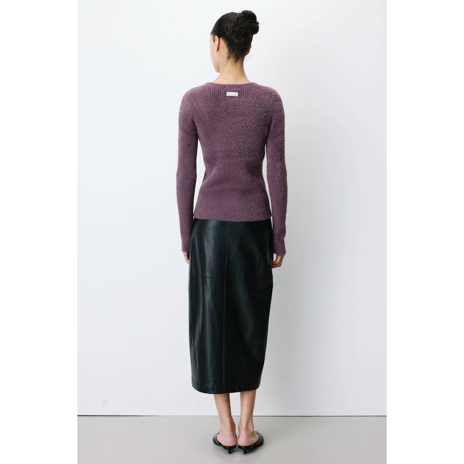Grace & Mila gebreide trui aubergine