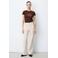 Grace & Mila corduroy flared broek - ecru