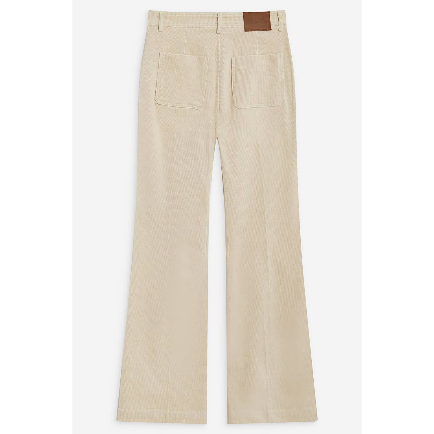 Grace & Mila corduroy flared broek ecru