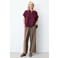 Grace & Mila gebreid vest met wol - donkerrood
