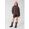 Shoeby imitatieleren high waist casual short - donkerbruin