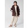 Shoeby winterparka met print - donkerbruin
