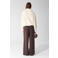 Shoeby wide leg broek - bruin/ecru