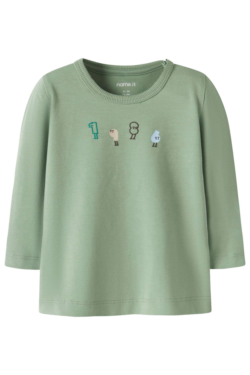 NAME IT BABY longsleeve met print - groen