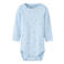 NAME IT BABY katoenen gebreide romper met print - lichtblauw