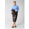 Shoeby imitatieleren midi rok met split - bruin