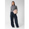 Shoeby high waist gestreepte broek - donkerblauw/ecru