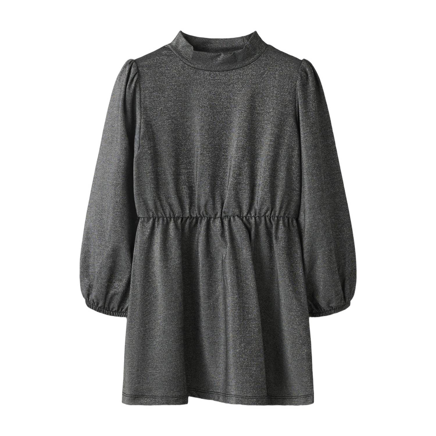 NAME IT MINI midi jurk met glitters zwart