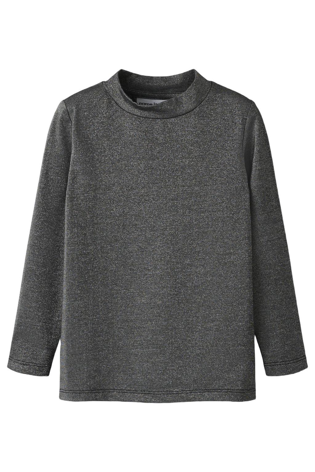 NAME IT MINI rechtvallende longsleeve - antraciet