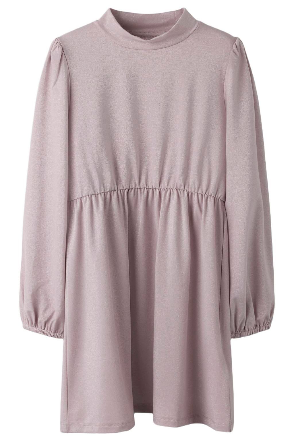 NAME IT MINI midi glitterjurk met glitters - lila