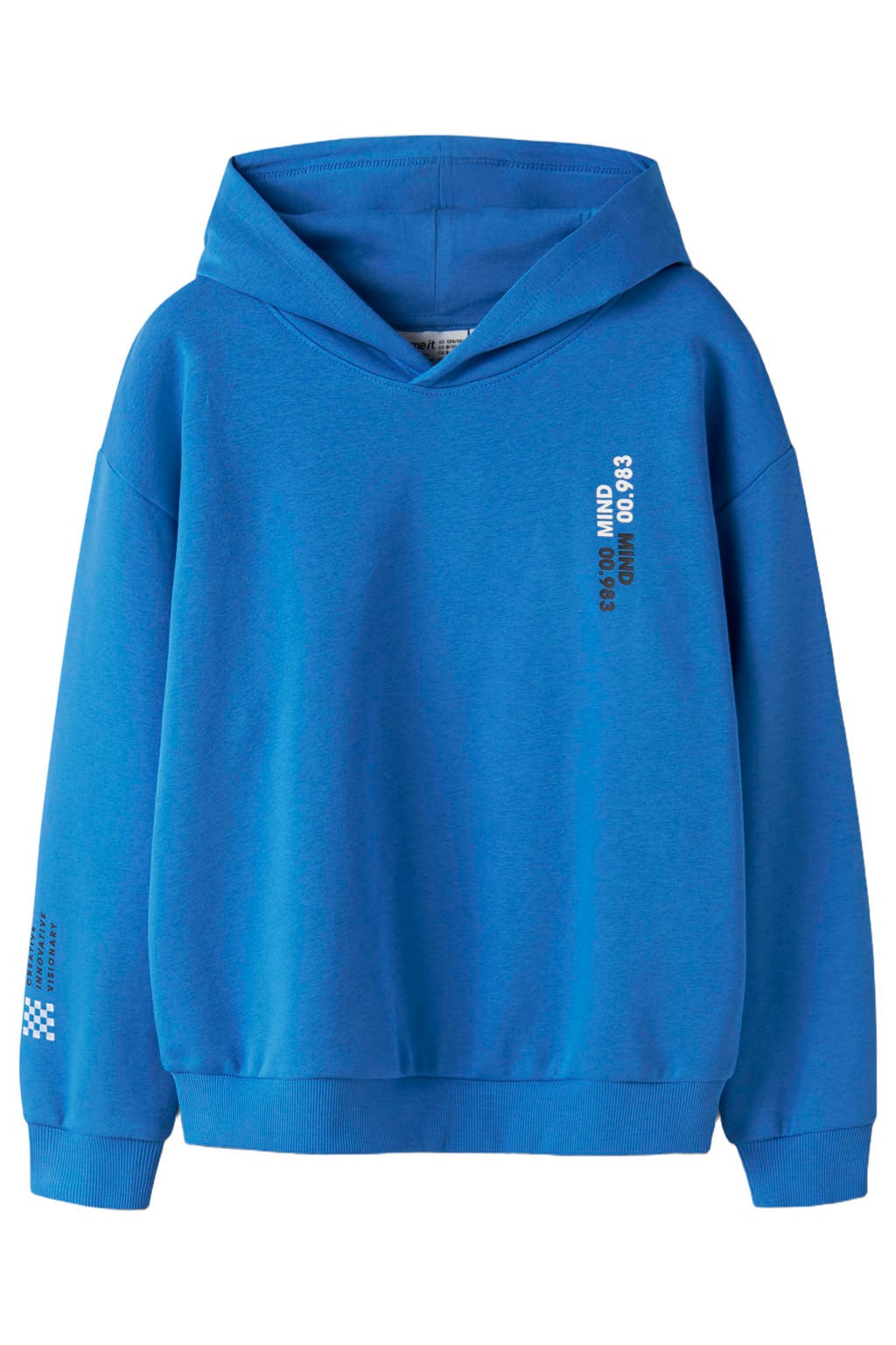NAME IT KIDS sweater met tekst - blauw