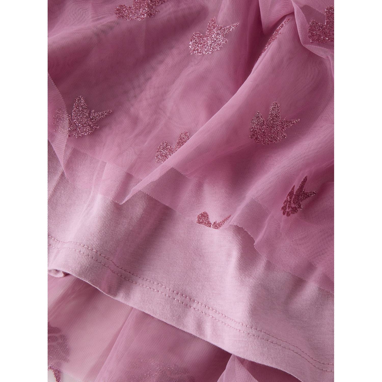 NAME IT MINI midi A-lijn jurk met glitters roze
