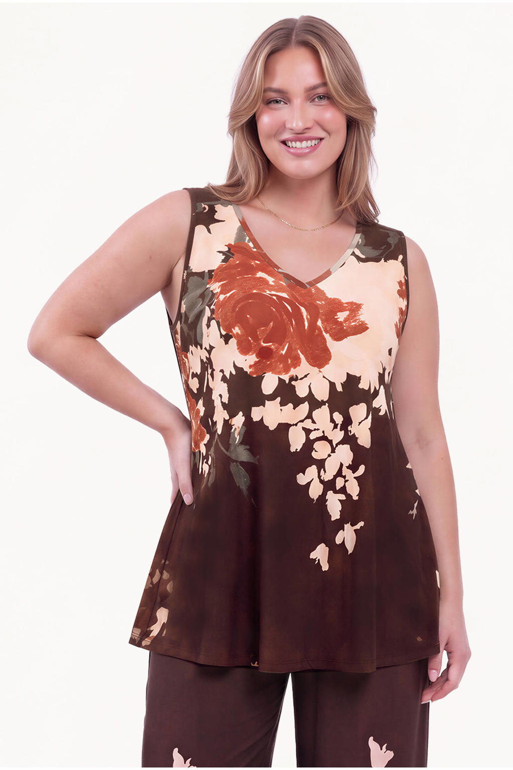 YOEK Plus Size singlet - meerkleurig