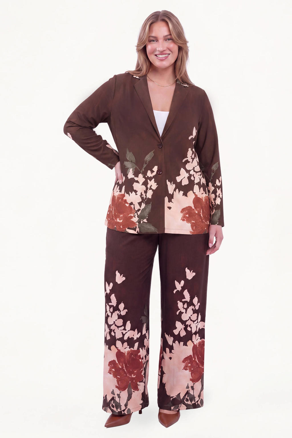 YOEK Plus Size blazer - meerkleurig