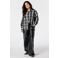 MS Mode Plus Size geruite blouse met strass-steentjes - blauw/ecru