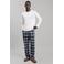 MANGO TEEN geruite pyjama - marineblauw/wit