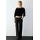 MANGO TEEN aansluitende cropped top - zwart