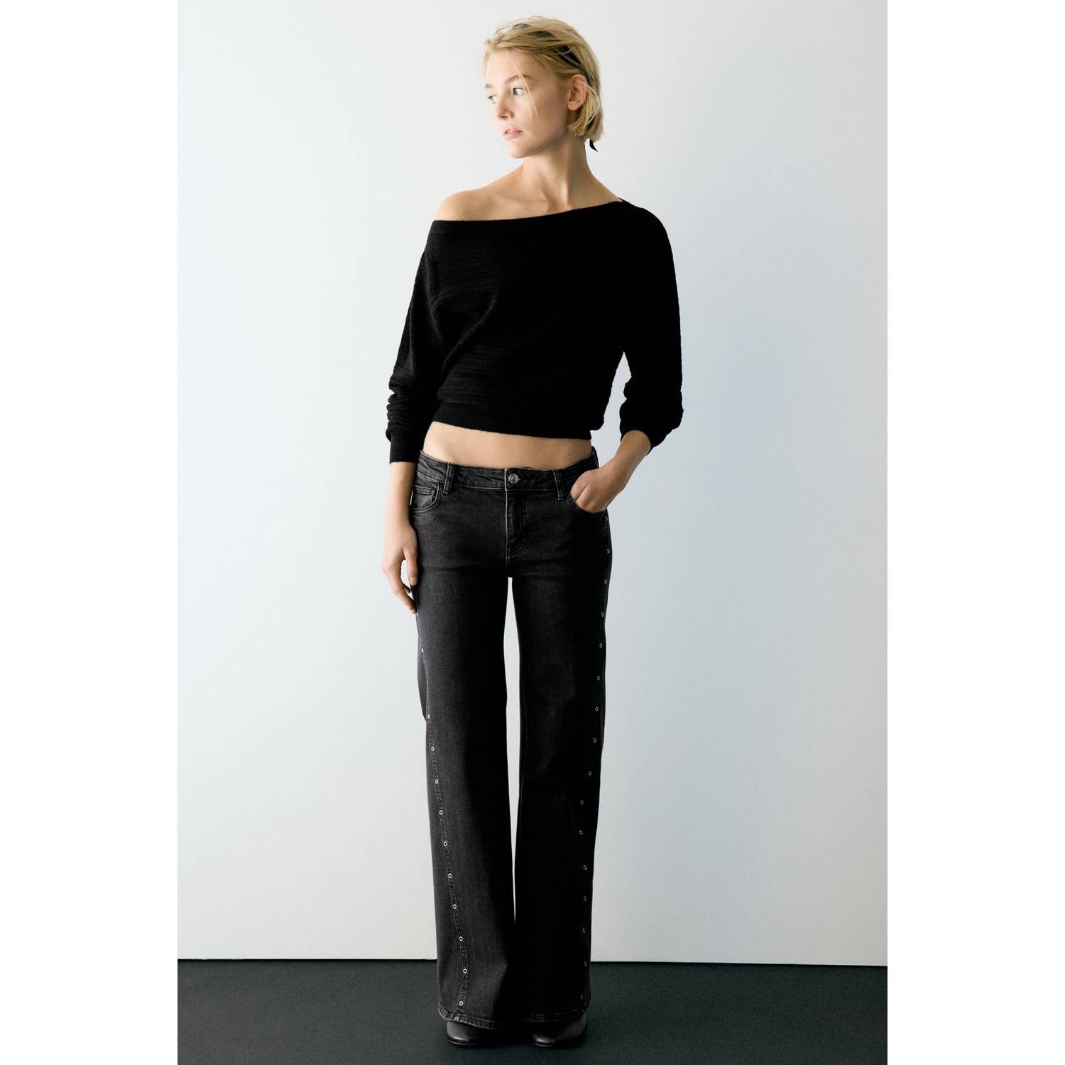 MANGO TEEN aansluitende cropped top zwart