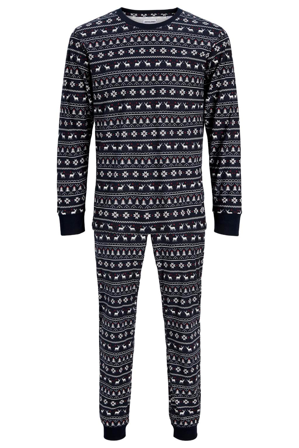JACK & JONES ADDITIONALS fleece pyjama set - donkerblauw