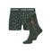 JACK & JONES ADDITIONALS giftbox boxershort + 2 paar sokken Kerst - donkergroen (set van 3)
