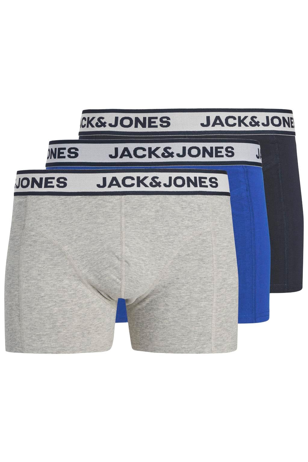 JACK & JONES ADDITIONALS giftbox boxershorts - blauw/grijs (set van 3)