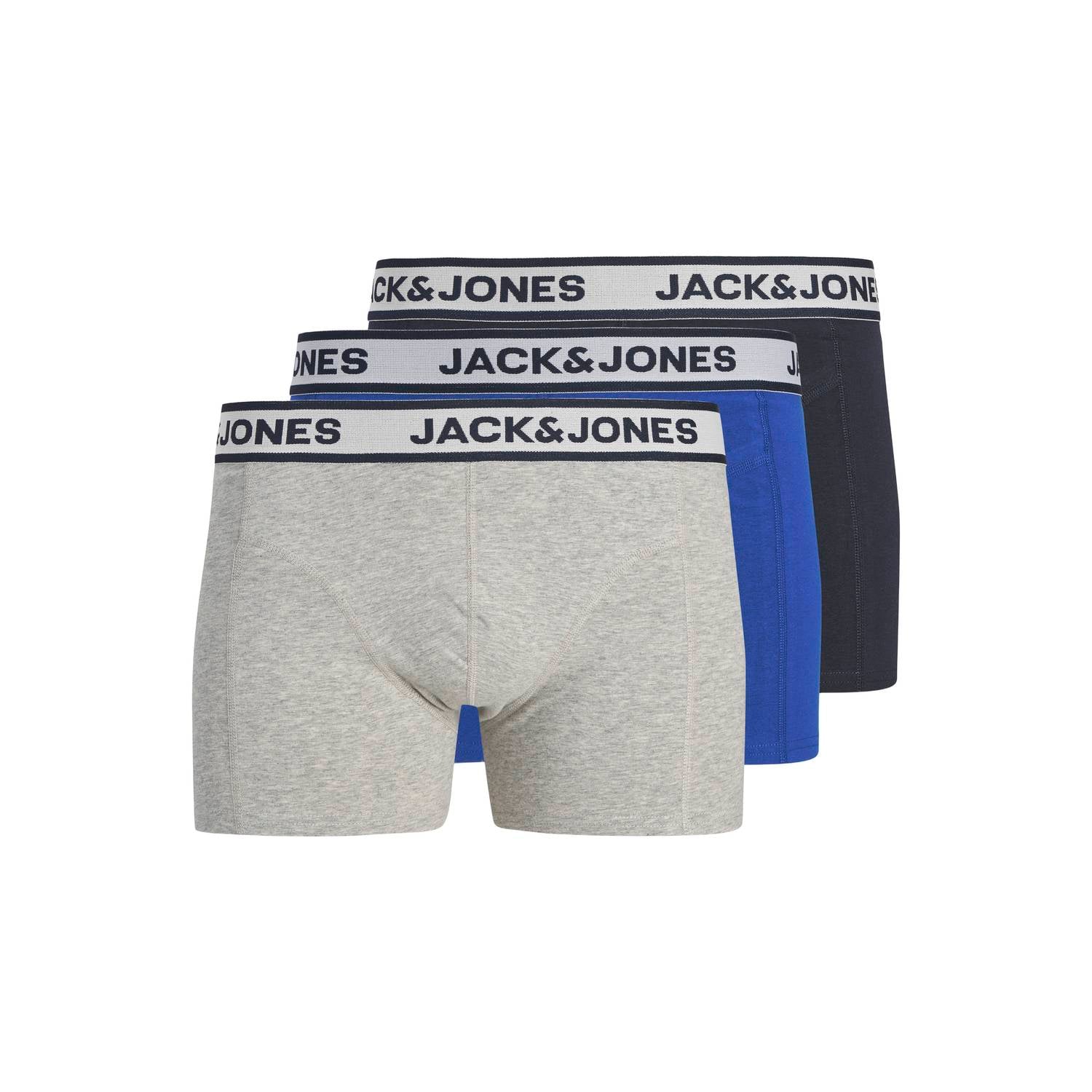 JACK & JONES ADDITIONALS giftbox boxershorts blauw grijs (set van 3)