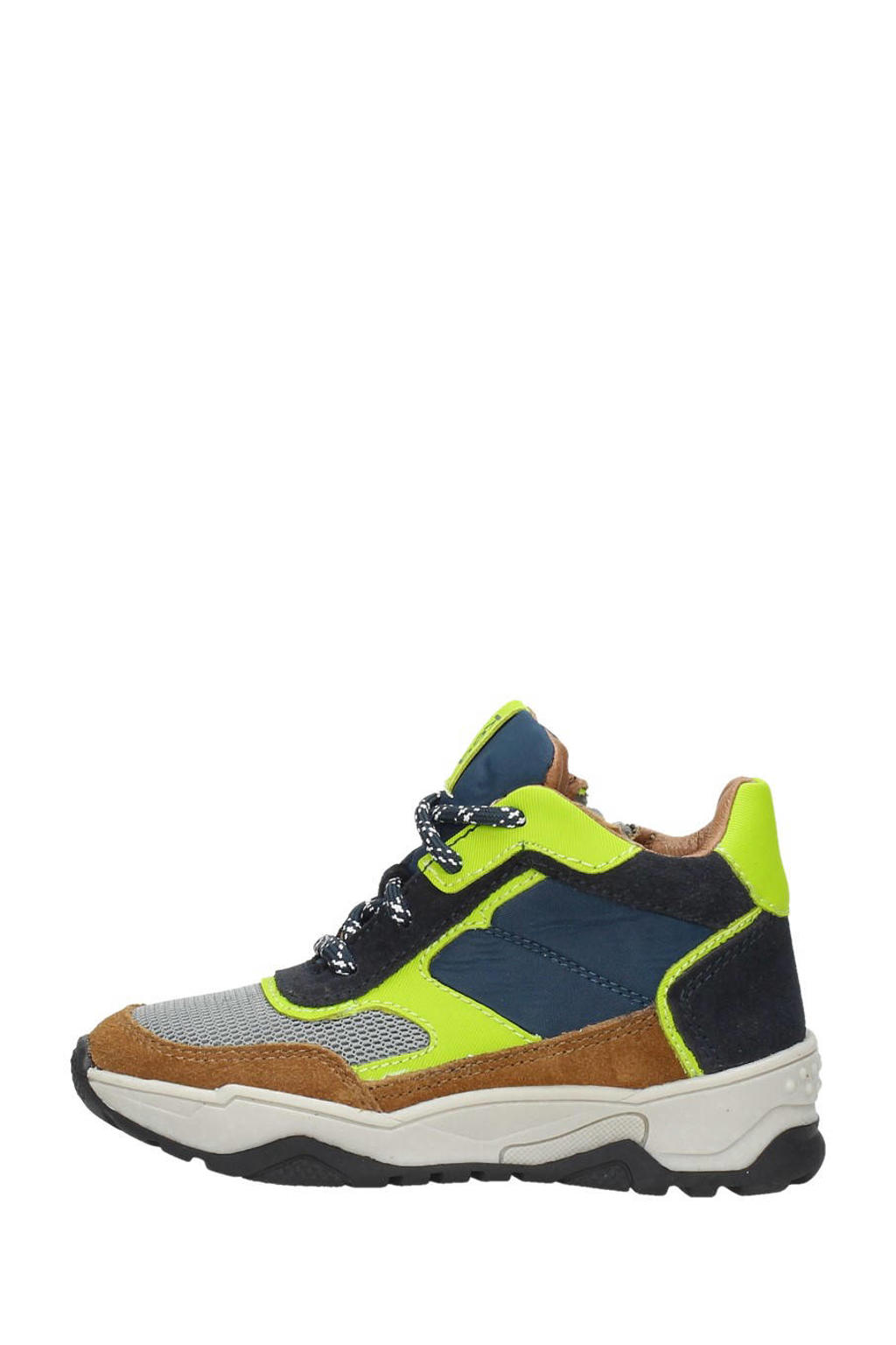KEQ Veterschoenen Hoog Cognac