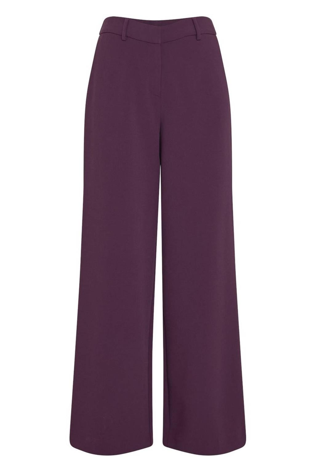 MSCH Copenhagen wide leg broek - donkerpaars