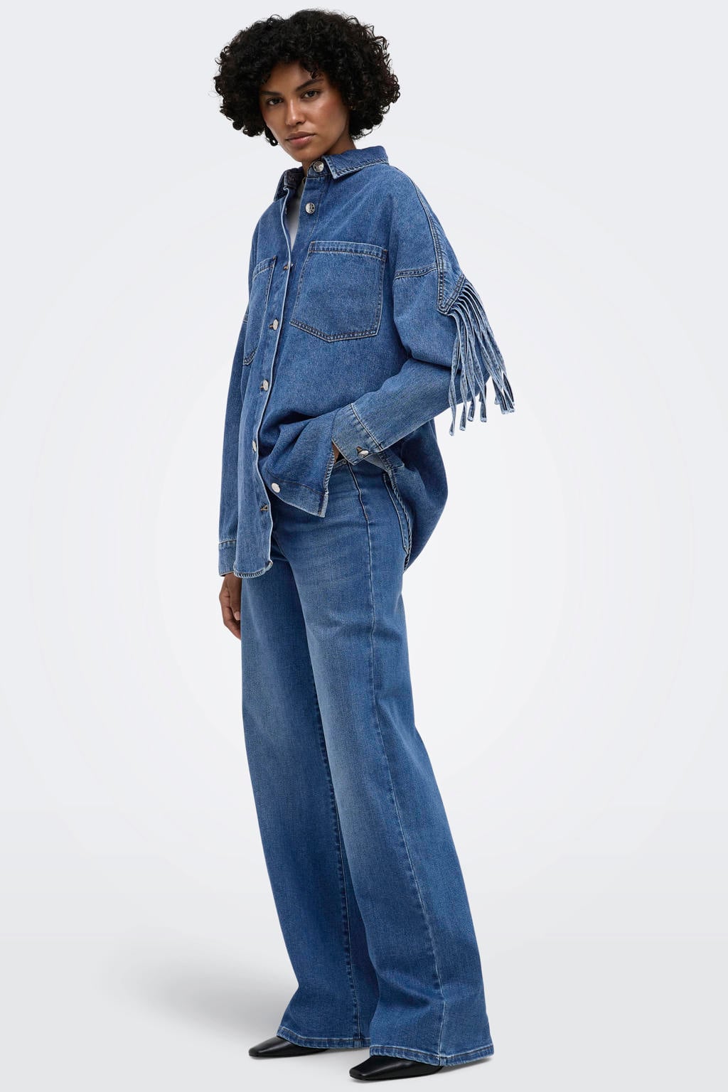 ONLY denim blouse - middelblauw