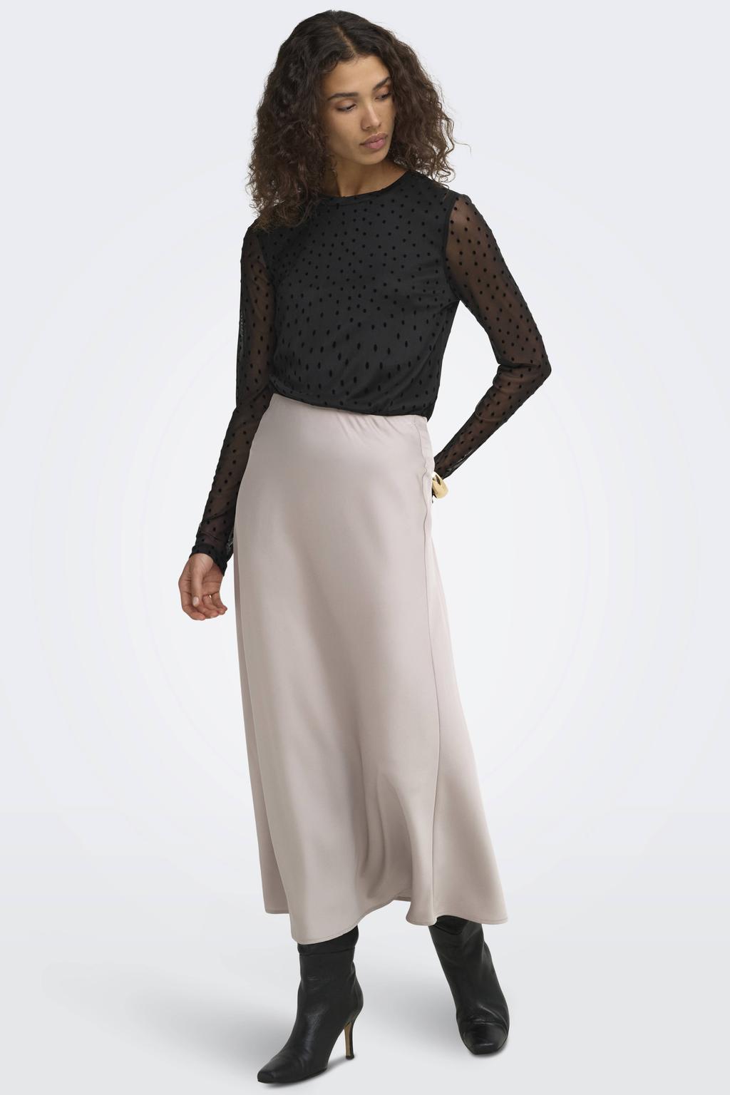 ONLY top met stippen - zwart