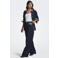 ONLY Onlhope Hw Wide Check Dnm Siji wide leg jeans - donkerblauw
