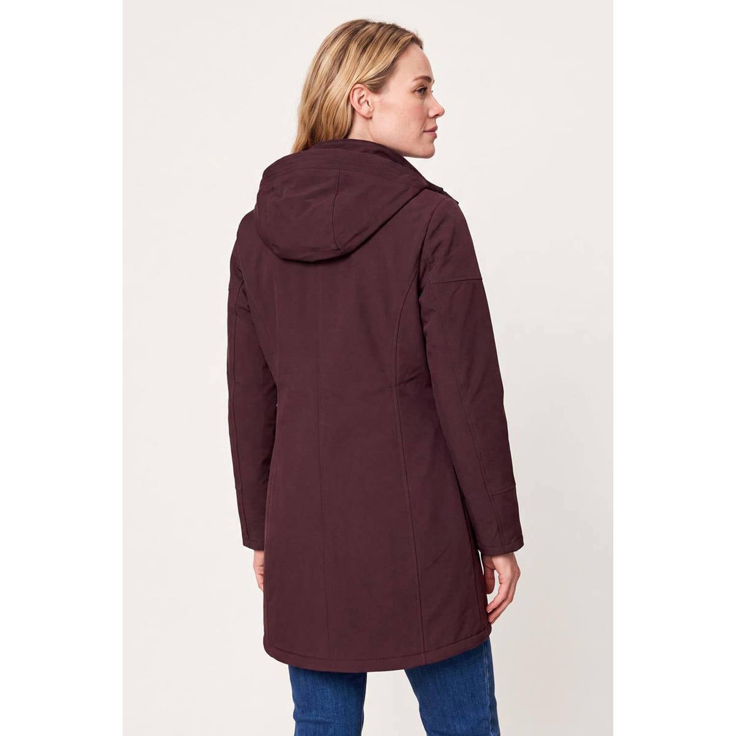 Miss Etam winter softshell jas donkerrood