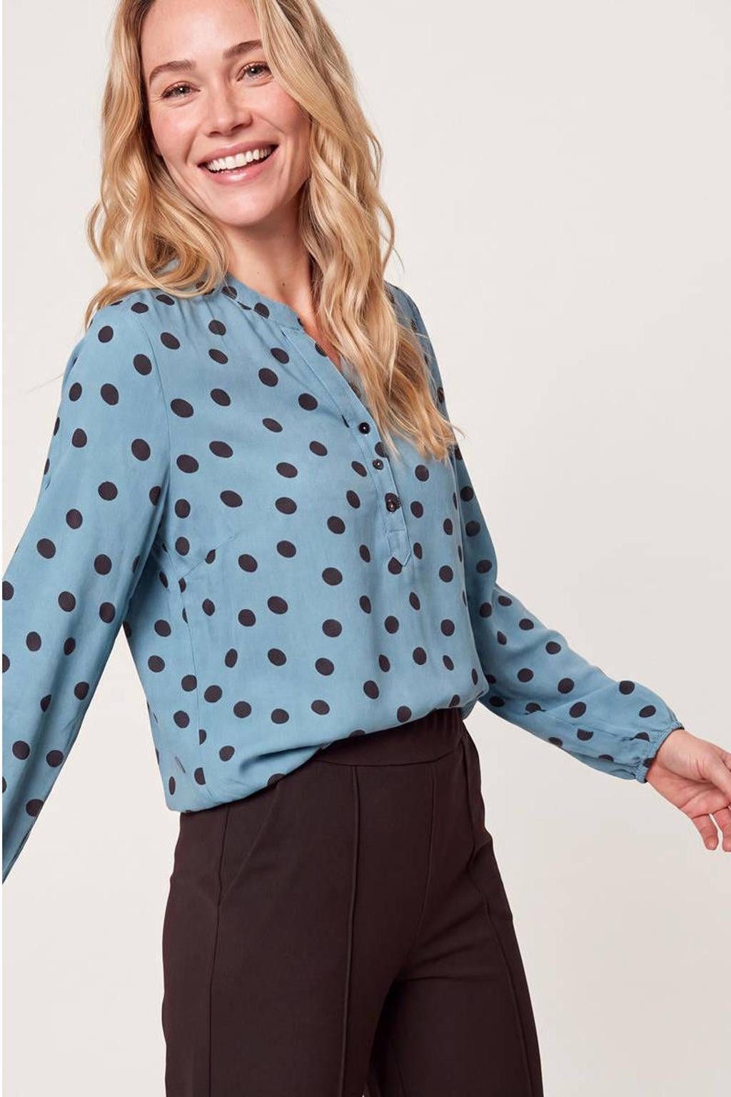 Miss Etam blouse met stippen - blauw