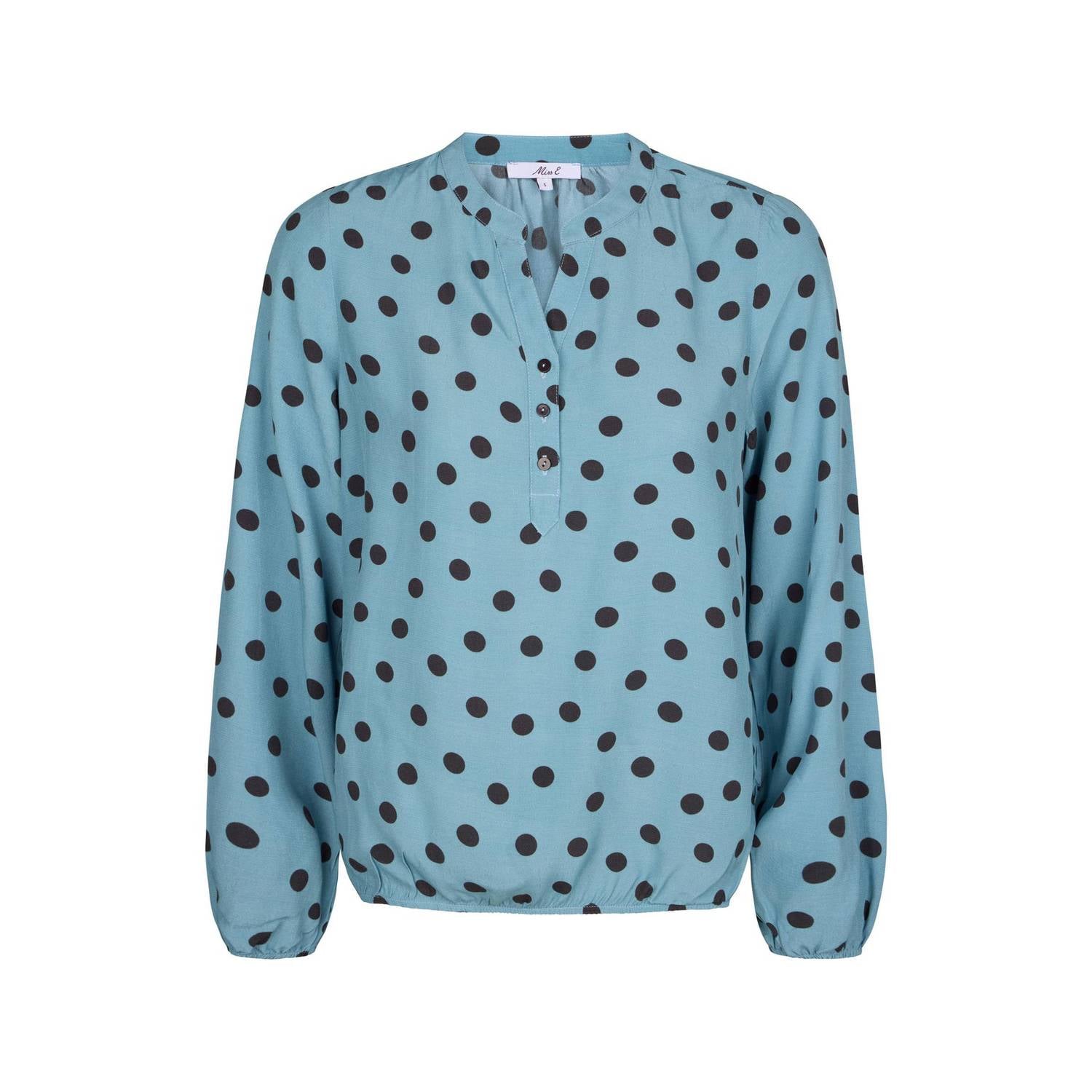 Miss Etam blouse met stippen blauw