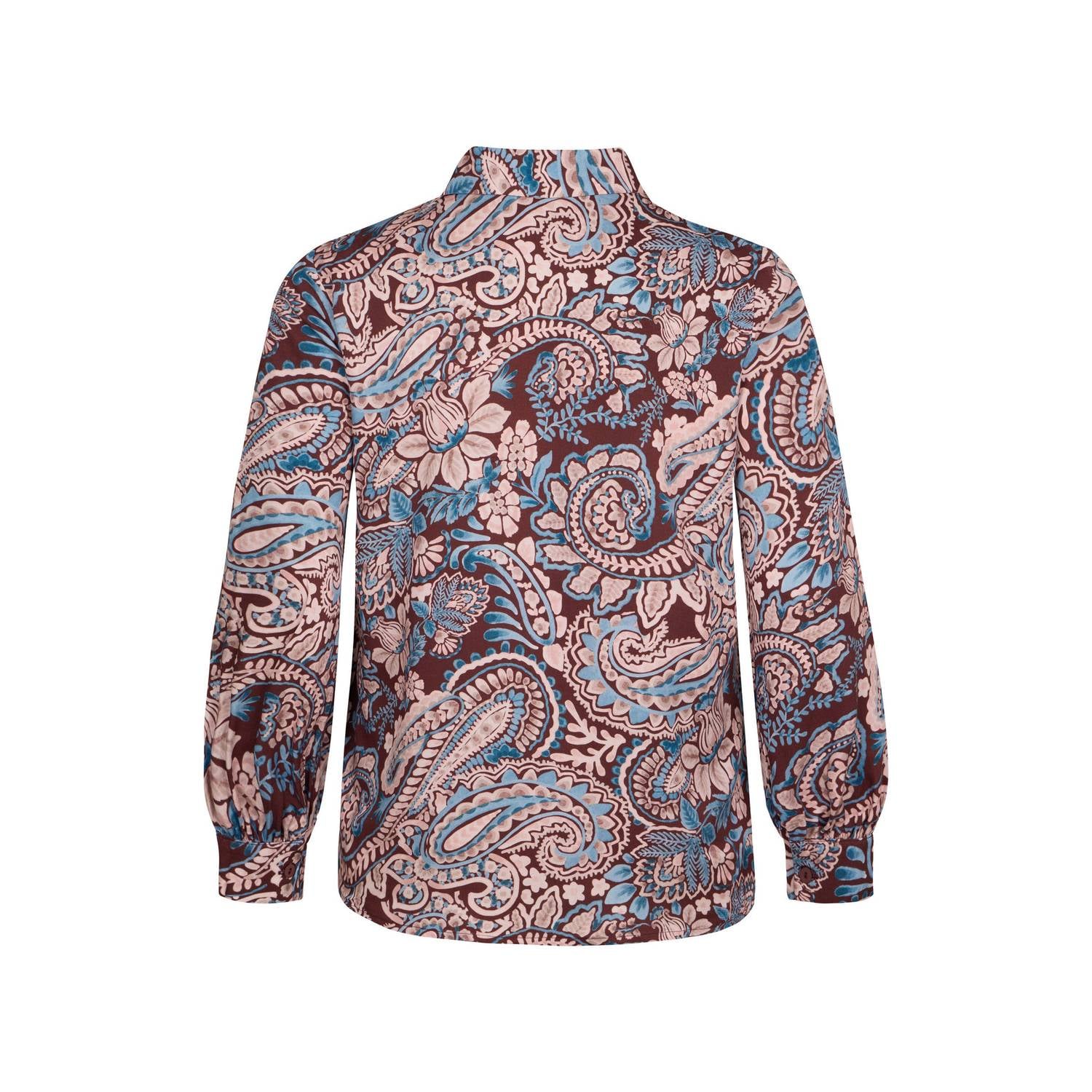 Miss Etam Plus blouse met print donkerrood