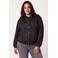 Miss Etam Plus bomberjack met zebraprint - zwart
