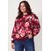 Miss Etam Plus gebloemde sweater - donkerrood