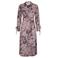 Miss Etam midi blousejurk met print - donkerrood/lichtroze/blauw