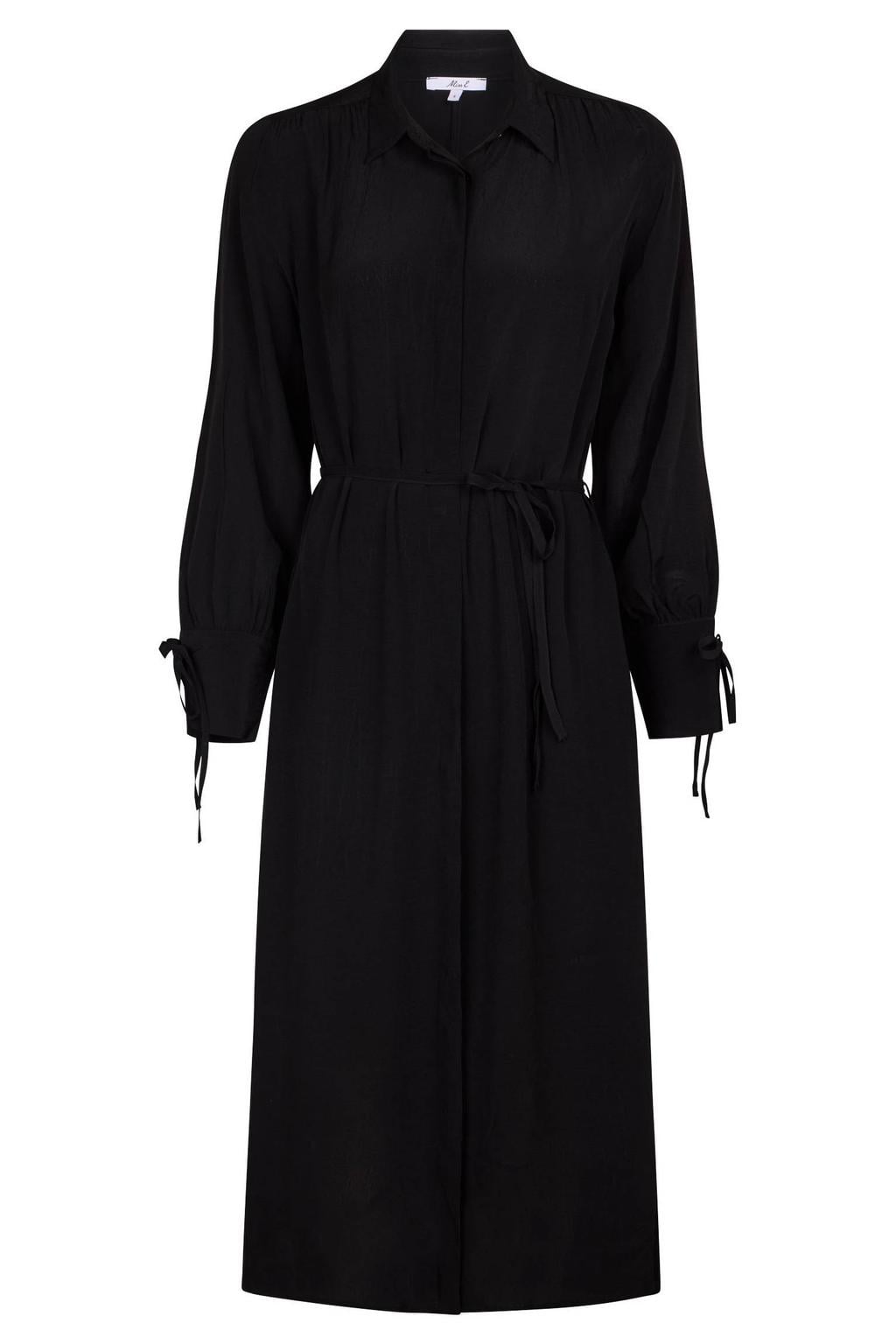 Miss Etam midi blousejurk - zwart