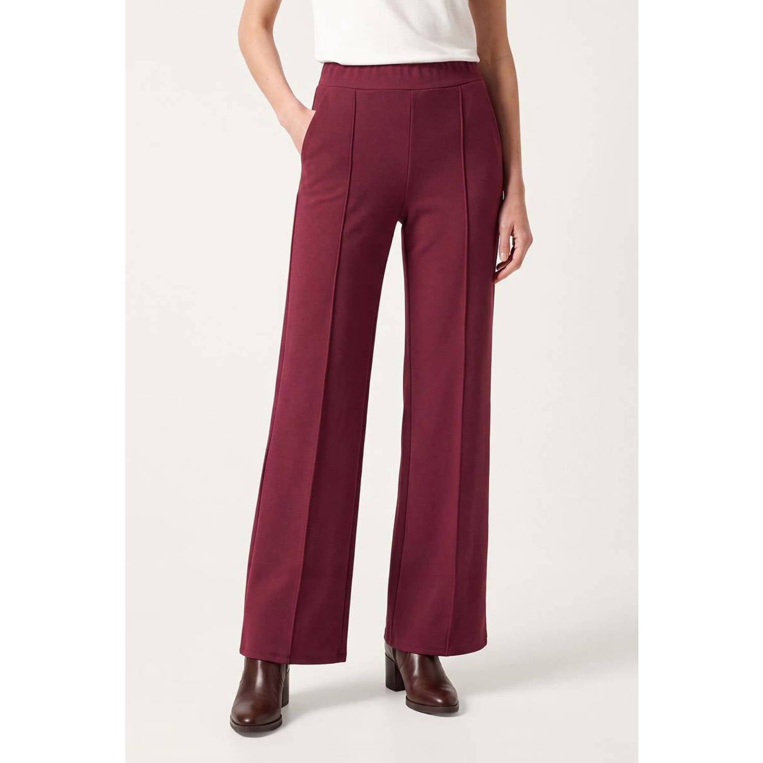 Miss Etam wide leg pantalon donkerrood