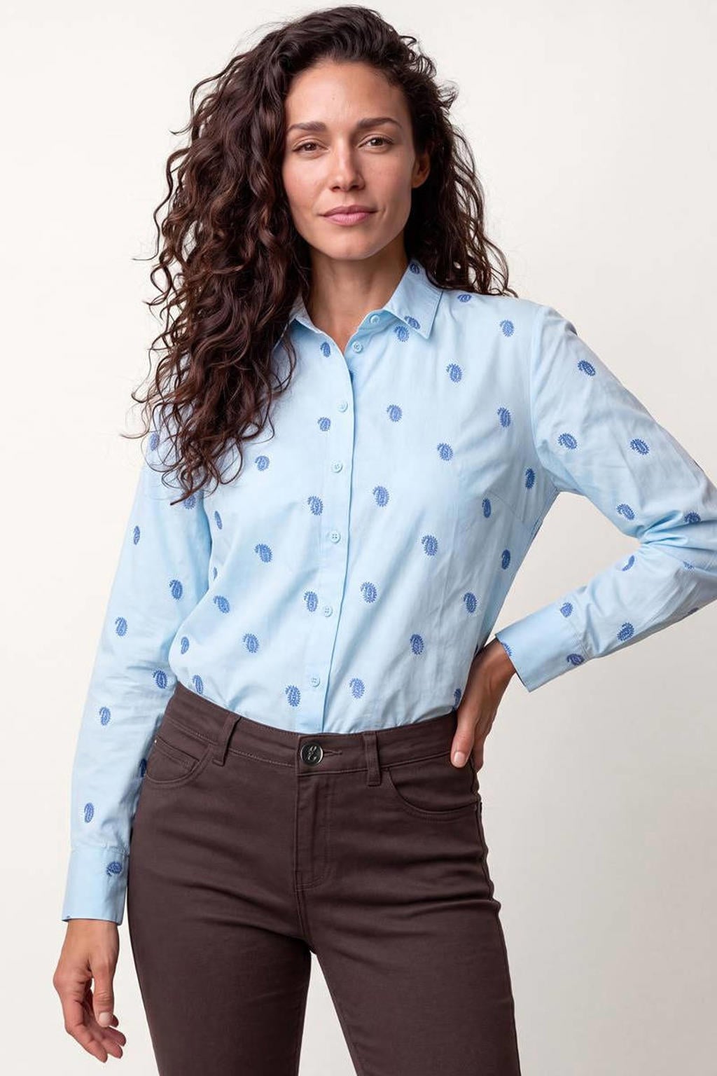Miss Etam blouse met print - lichtblauw